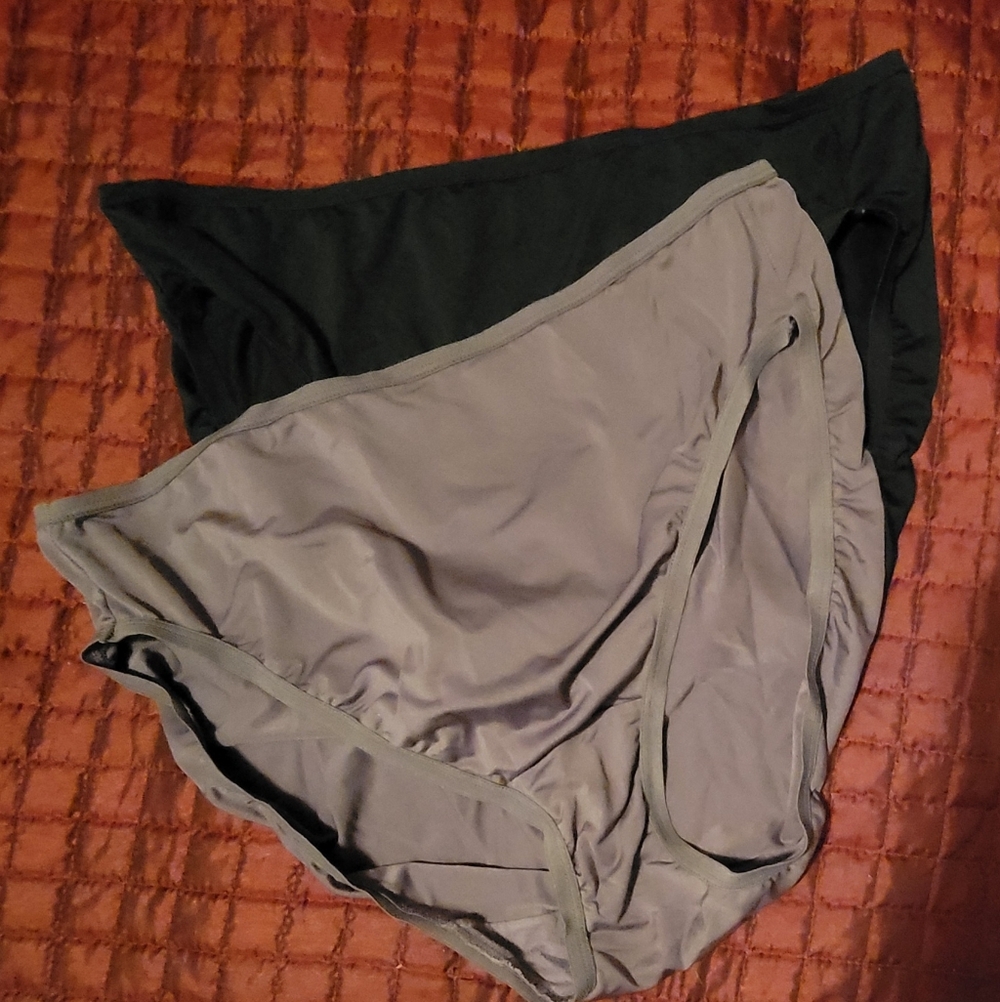 NWOT Fruit of the Loom Black and Purple High-Cut Panties